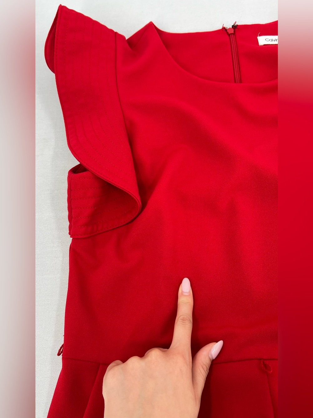 Red flutter sleeve wide leg jumpsuit 8 wedding guest formal dinner cocktail - Picture 12 of 14
